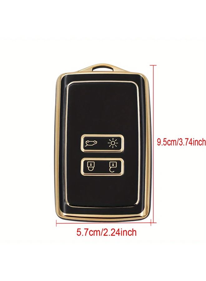 4 Button Soft TPU Car Key Case Cover White for Renault Models 2016 2019 - Image 2
