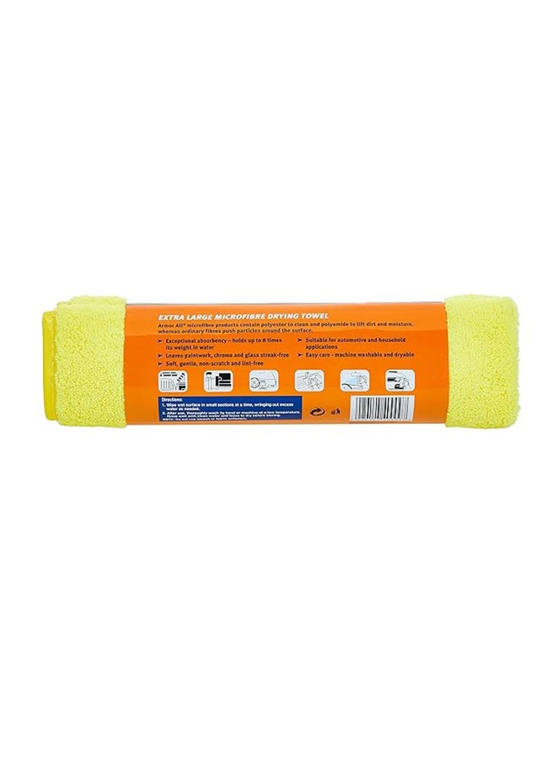 ARMOR ALL - Extra Large Microfibre Drying Towel, Glossy Shine And Strong Absorption, Holds 8X Water, 1 Piece - Image 1