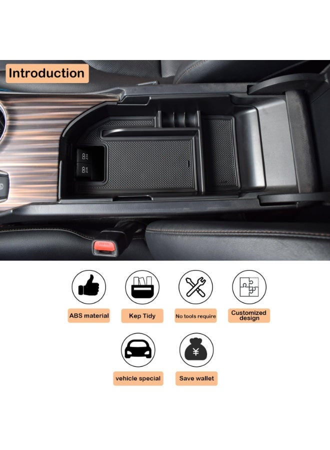 منظم للكونسول الوسطي (صينية داخلية لصندوق مسند الذراع) - متوافق مع سيارات Toyota Camry فئات XLE وXSE (2018-2022) وفئات LE وSE (2020-2024) - اللون: أسود - Image 5