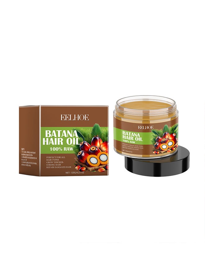 EELHOE Batana Hair Oil, suitable for nourishing, moisturizing, repairing damaged hair, improving frizz and split ends, smoothing and shining - 120g - Image 1