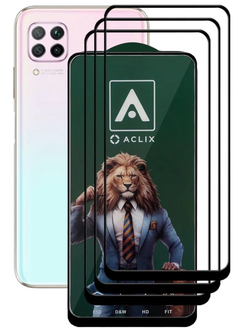 ACLIX 3 Pieces Antistatic ESD Dustproof Premium Quality High Definition Tempered Glass Screen Protector Designed For Huawei nova 7i - Image 1