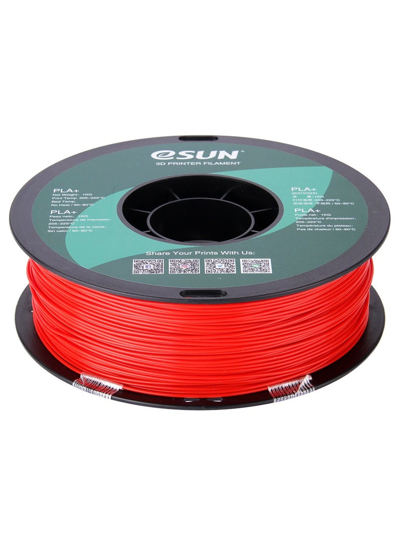 eSUN Esun 3D Printer Filament PLA+ 1.75 mm Dimensional Accuracy +/- 0.05 mm 1 Kg (2.2 lbs) Spool 3D Printing Material for 3D Printers – Red  - Image 3