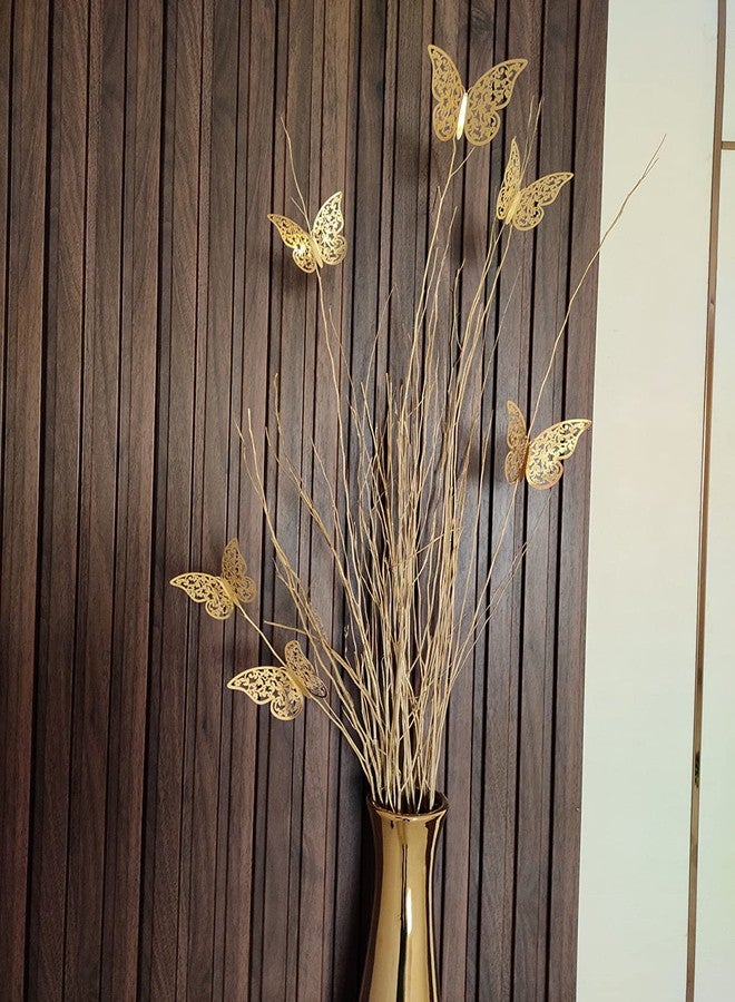 MGNLR 3D Shimmer Gold Butterfly Decorations Wall Decor for Home Party Living Room Classroom Baby’s Kids Bedroom Decor Stickers (12 PCS) - Image 5