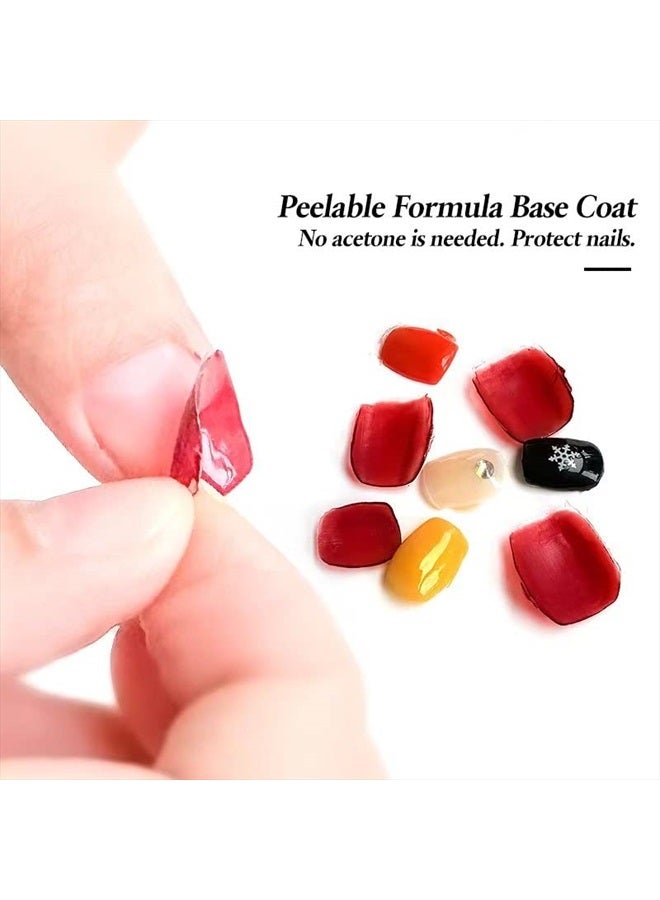 FZANEST Peel Off Gel Base Coat For Gel Nail Polish,15ml UV LED Light Peelabel Base Gel Polish Non Toxic Vegan Cruelty Free - Image 2