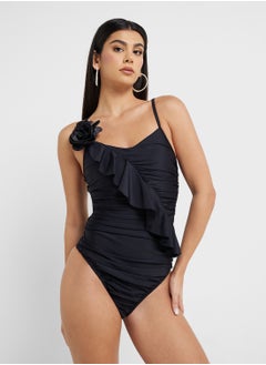 ELLA Swimsuit Wih 3D Floral & Body Ruffles  - Image 4