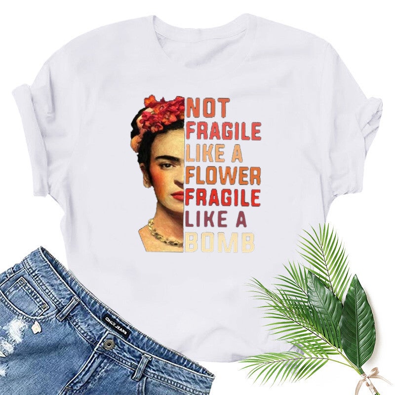 wish independent station girl avatar fun pattern printed short sleeve t-shirt - Image 3