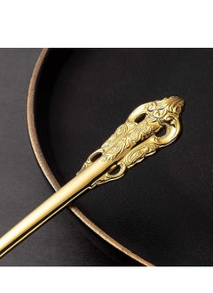 SYOSI Gold Soup Spoons Small Gravy Ladle Elegance Ladle High Grade Stainless Steel Small Gravy Sauce Ladle for Kitchen or Restaurant Cooking Stirring Super Shiny and Dishwasher Safe  - Image 2