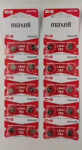 Maxell 10 x LR41 AG3 192 Alkaline 1.5V Batteries - Image 5