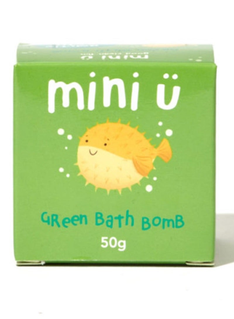 Mini U Bath Bombs - Bath time Gift Box Idea for Girls & Boys - Vegan, Non-Toxic - Gentle on Skin, Mess-Free & Stress Free (Green)