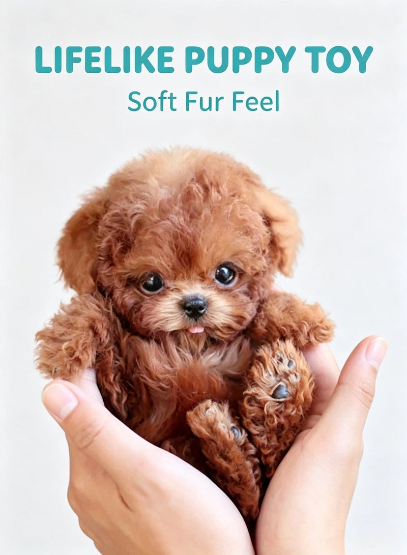 Interactive Realistic Teddy Puppy Robot Toy, Smart Simulation Pet Dog With Walking, Barking & Movement Functions, Electronic Companion Toy Gift for Kids - Image 2
