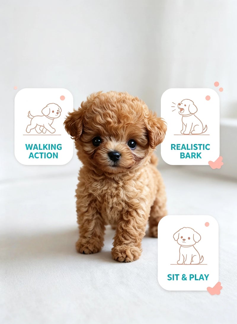 Interactive Realistic Teddy Puppy Robot Toy, Smart Simulation Pet Dog With Walking, Barking & Movement Functions, Electronic Companion Toy Gift for Kids - Image 3