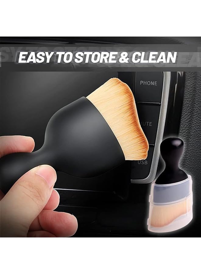 Goodtool 2 Pack Car Interior Dusting Brush, Car Cleaning Brush, Soft Bristle Detail Brush, Dusting Tool For Vents, Signs, Center Consoles, Dashboards, Seats, Armrests, Windows, Leather - Image 2