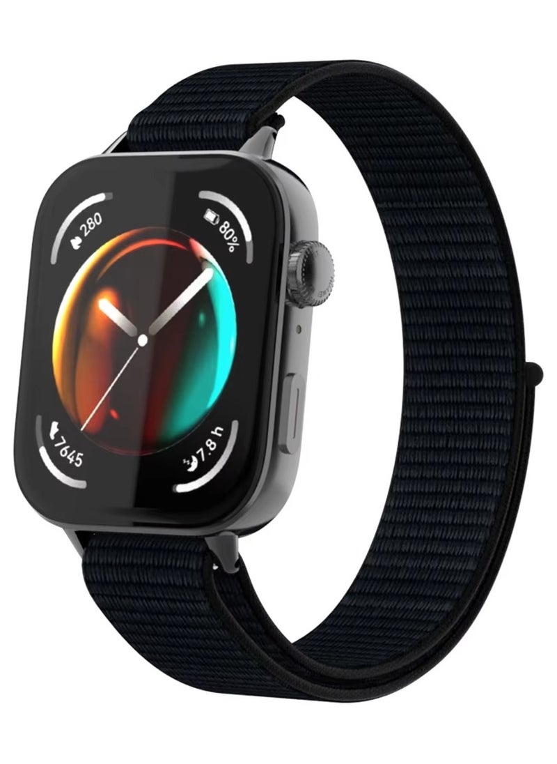 HW Nylon Watchband Replacement Bracelet for Huawei Watch Fit 3 Black  - Image 1