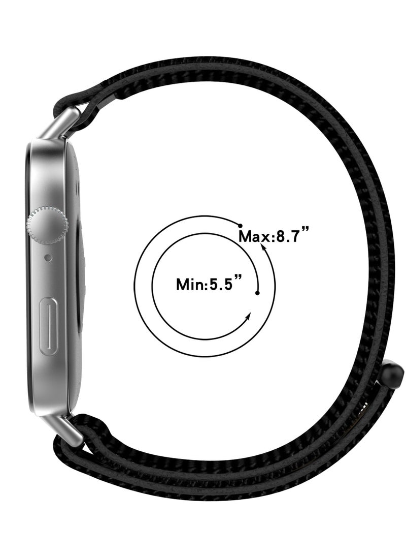 HW Nylon Watchband Replacement Bracelet for Huawei Watch Fit 3 Black  - Image 4