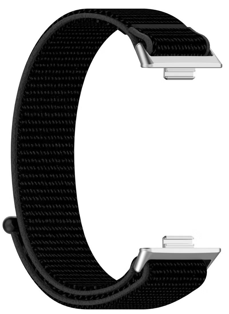 HW Nylon Watchband Replacement Bracelet for Huawei Watch Fit 3 Black  - Image 2