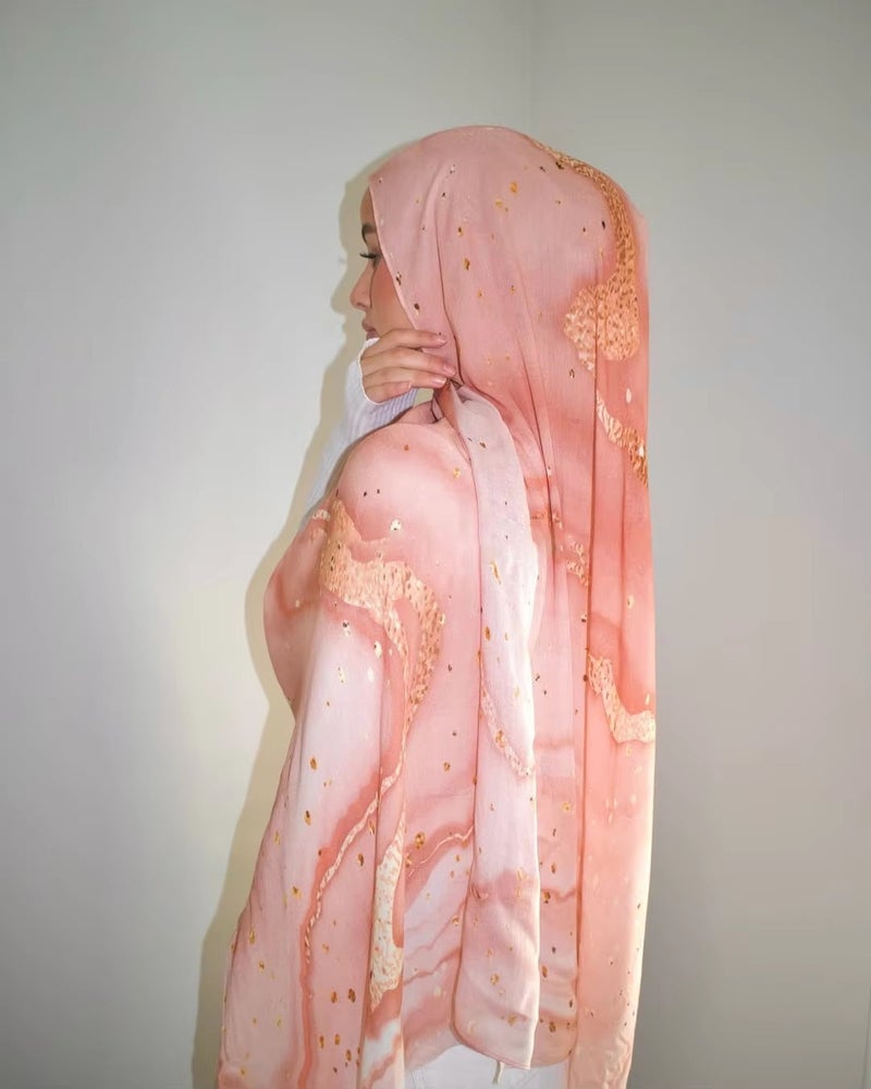 FANXIN Ethnic Style Satin Polyester Shawl Wrap for Women - Elegant Floral Design, Lightweight Scarf for All Seasons