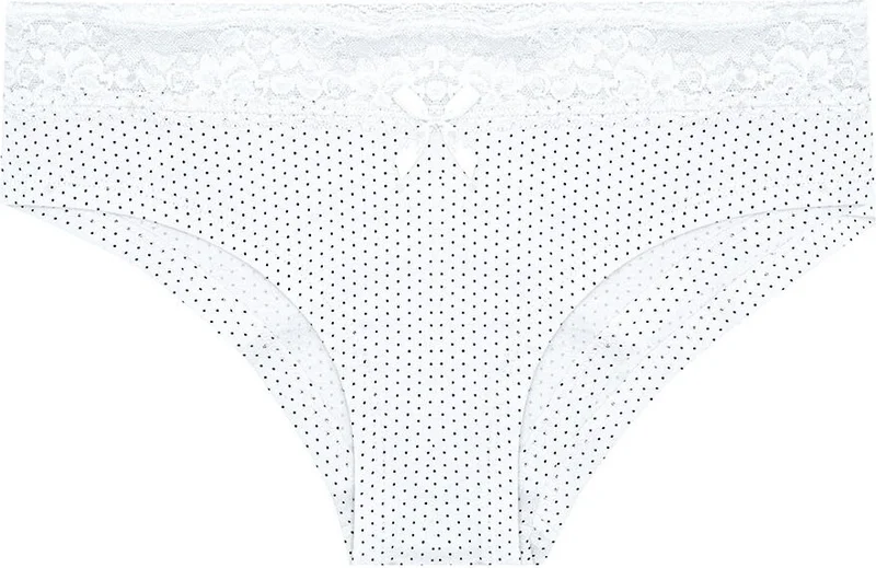 ان بي بي Black and White 2-Piece Hipster Panties with Lace Waist
