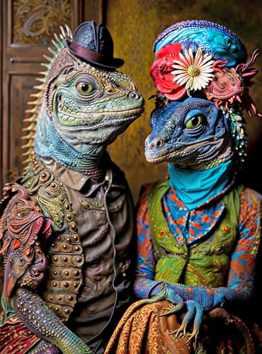 Cross & Glory - Meet The Aliens: Kael and Narae - 1000 Piece Jigsaw Puzzle | Intergalactic Love Story | Vibrant Alien Puzzles with Satin Finish - Image 1