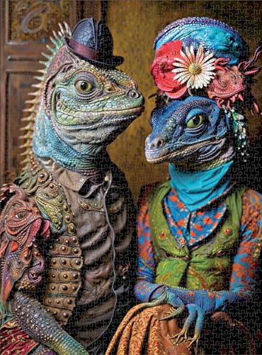 Cross & Glory - Meet The Aliens: Kael and Narae - 1000 Piece Jigsaw Puzzle | Intergalactic Love Story | Vibrant Alien Puzzles with Satin Finish - Image 4