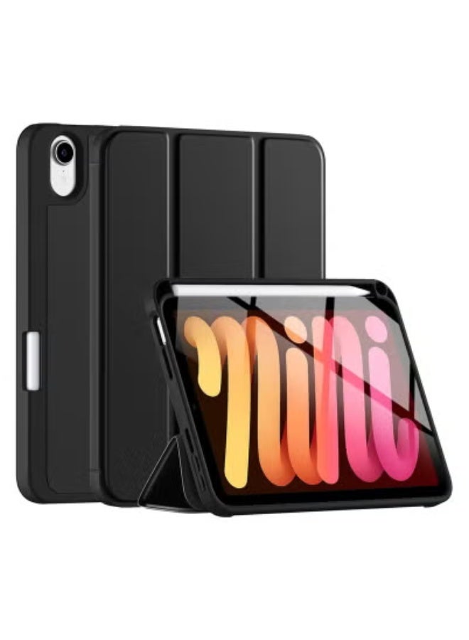 JAJEEK iPad Mini 7 Case 2024 (A17 Pro) – Slim Lightweight Smart Cover for iPad Mini 7th & 6th Gen 8.3 Inch – Auto Sleep/Wake Trifold Stand with Pencil Holder – Soft TPU Shockproof Back – Black Protective Case for iPad Mini 2024/2021 - Image 1