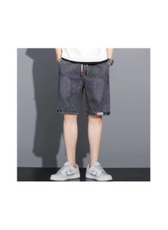 1-Piece Men's Short Jeans,Summer Thin Trendy Loose Fitting Denim Shorts,Casual and Versatile Jeans Shorts,Colour Grey,Size S