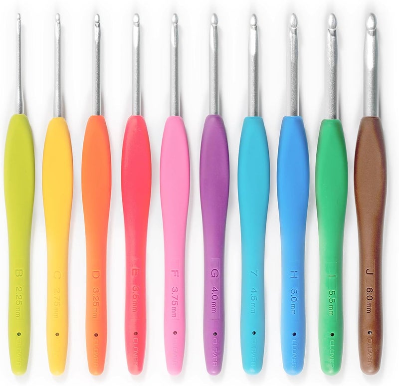 ã‚¯ãƒ­ãƒãƒ¼(Clover) 3672 Amour Crochet Hook Set, 10 sizes - Image 2