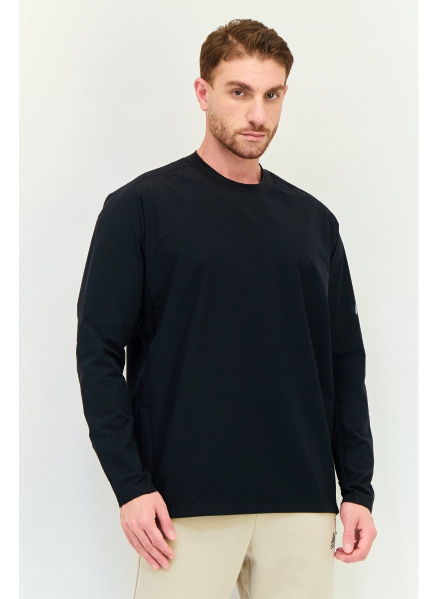 Adidas Men Sportswear Fit Long Sleeve Outdoor Sweatshirt, Black  - Image 1