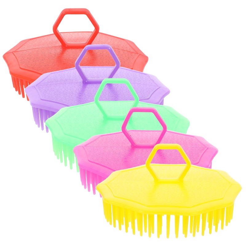 5PCS Hair Cleaning Brush Portable Massage Comb Scalp Comb Shampoo Massage Brush for Salon Home Store Use Random Color - Image 1