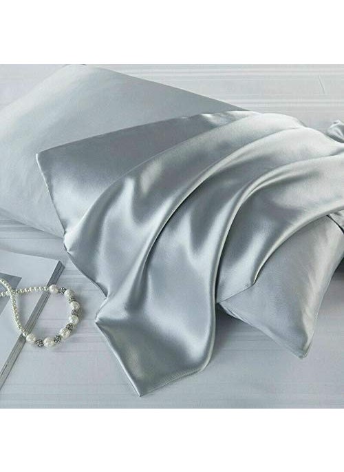 Handmade handmade DECOR Hub Satin Pillow Case 300 TC Pillow Covers Soft and Comfortable Satin Pillow Cover Pillowcase Silky for Hair and Skin Bedroom DECOR 2 PC Lava Grey Regular 18x27 Inch 