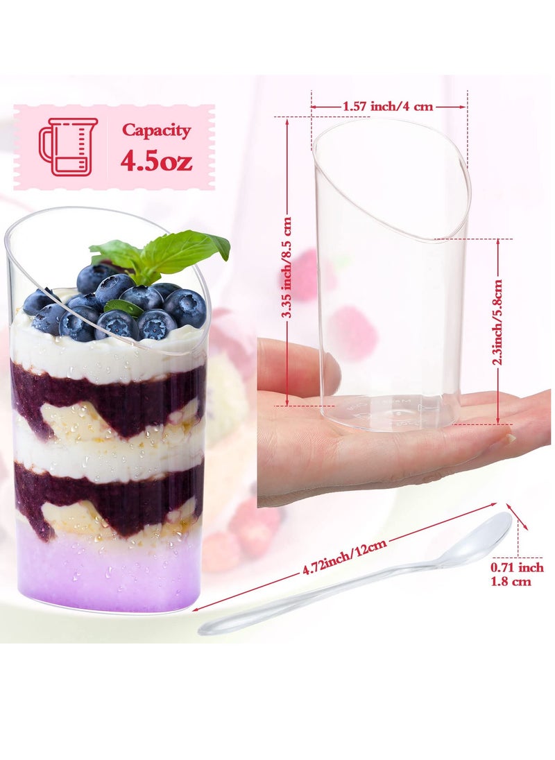 100 Pcs Mini Plastic Dessert Cups with Spoons - Disposable Transparent Square Parfait Cups for Ice Cream, Mousse, and Desserts - Perfect for Parties, Holidays, and Birthdays. - pzsku/Z9FFDC43EE13B05167884Z/45/_/1723031937/f594ed36-600d-4b7a-8324-c0f0556a8258