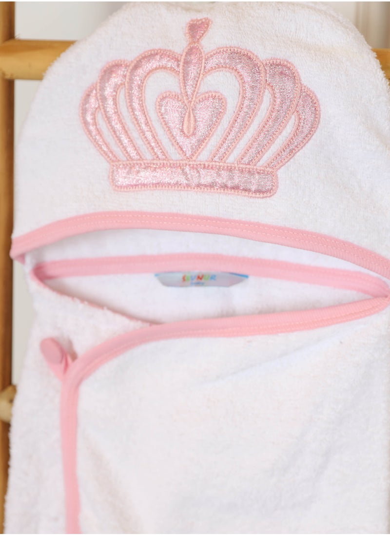 FUN MOMENT Cute Baby Towel with Mitten with Cute Designs for Newborn Baby Hooded Baby Towel  - Image 2