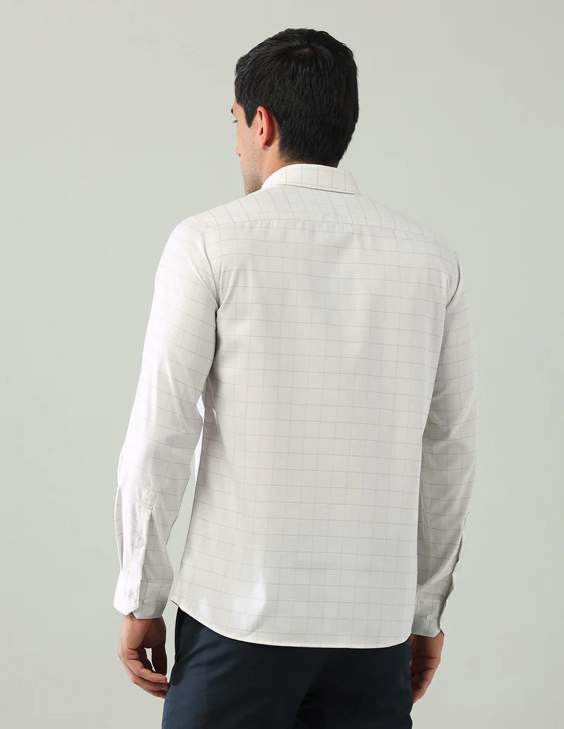 Arrow Beige Autopress Flx Manhattan Slim Fit Shirt for Men | Best Price UAE