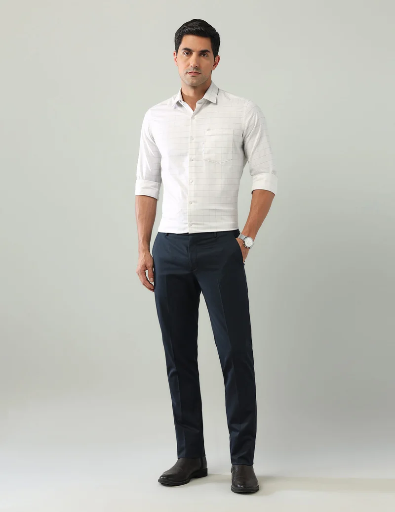Arrow Beige Autopress Flx Manhattan Slim Fit Shirt for Men | Best Price UAE