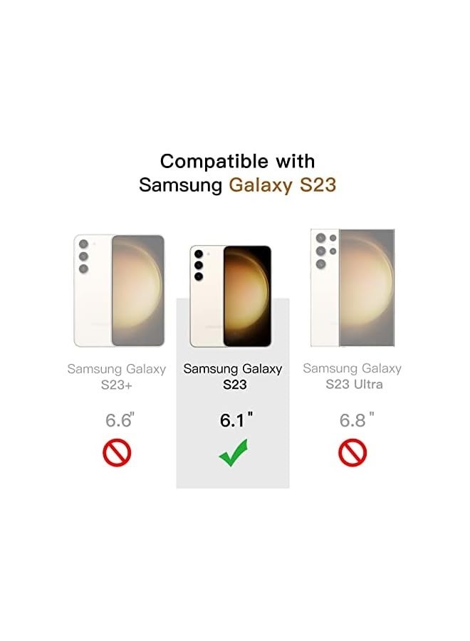 جي تيك واقي شاشة لهاتف Galaxy S23 5G مقاس 6.1 بوصة، طبقة من الزجاج المقوى، متوافق مع معرف بصمة الإصبع، شفاف عالي الدقة، 3 عبوات - Image 2