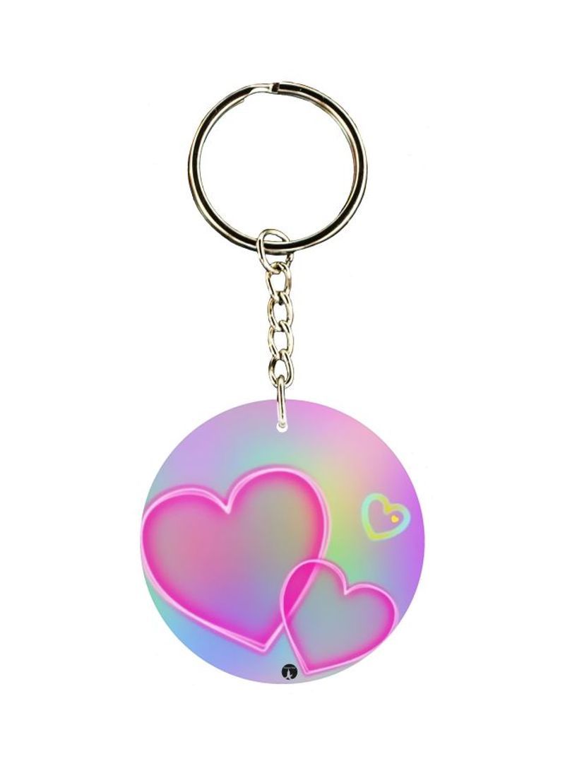Hearts Printed Keychain