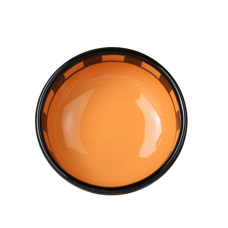 Caffeine Ceramic Handmade Orange and Yellow Dotted Katori Bowl Set of 4 - Image 4