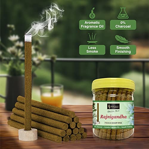 DOKCHAN Rajnigandha Dhoop Sticks for Puja Charcoal Free Pack of 150 gm Dhup Batti Stick - Image 3