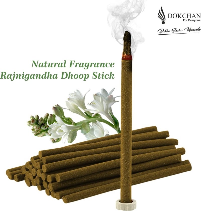 DOKCHAN Rajnigandha Dhoop Sticks for Puja Charcoal Free Pack of 150 gm Dhup Batti Stick - Image 4