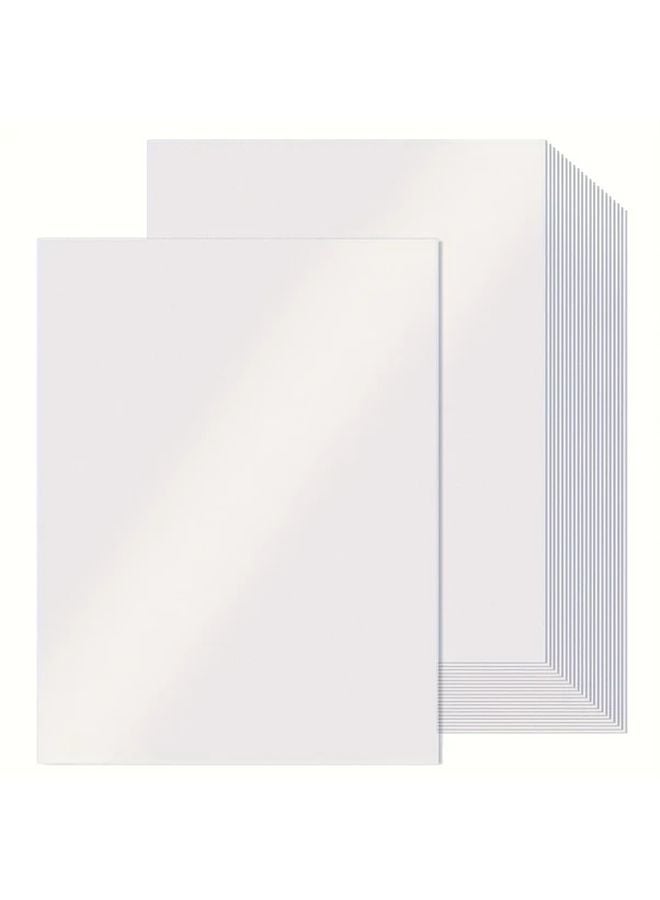 ورق مقوى A4 أبيض لامع 25 ورقة ورق براق مزدوج الجوانب لصنع البطاقات اليدوية - Image 2