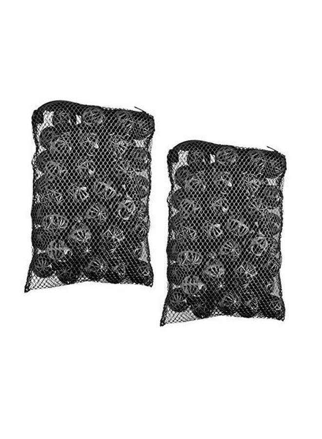 CNZ Aquarium Fish Tank Filter Bio-Balls Filtration Media (Black, 1-Inch, 50 Pieces) Pack Of 2 - Image 1