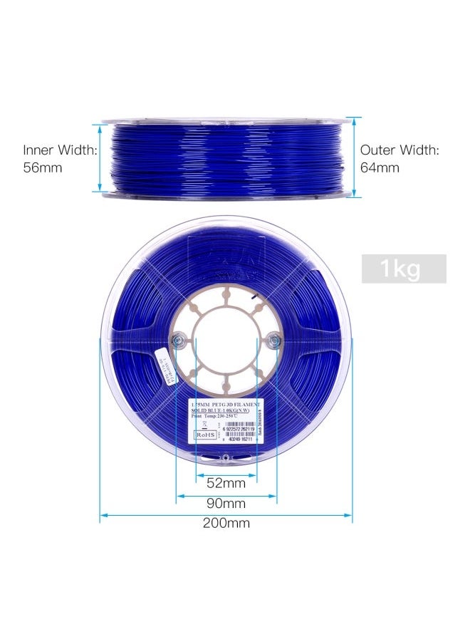 NIBEMINENT PETG 3D Printer Filament Solid Blue  - Image 5