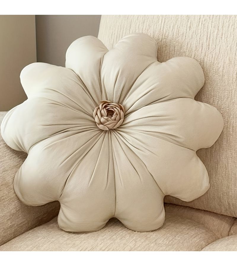 Upgraded Yellow 188 Floral Shape Throw Pillow Soft Lumbar Cushion for Sofa Bed Decoration - Image 5