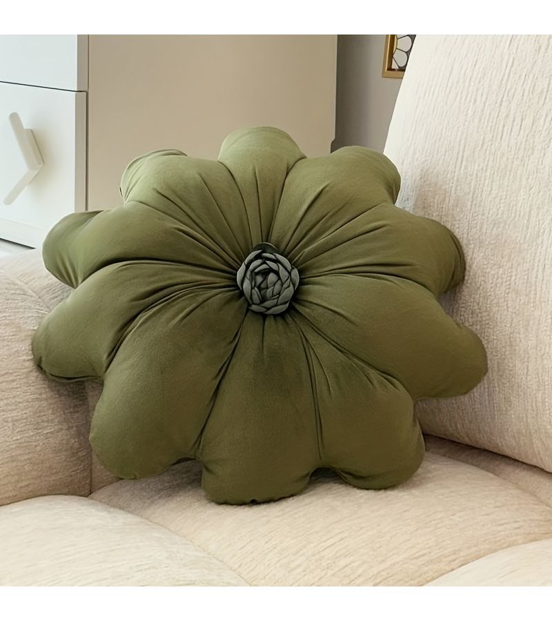 Upgraded Yellow 188 Floral Shape Throw Pillow Soft Lumbar Cushion for Sofa Bed Decoration - Image 2