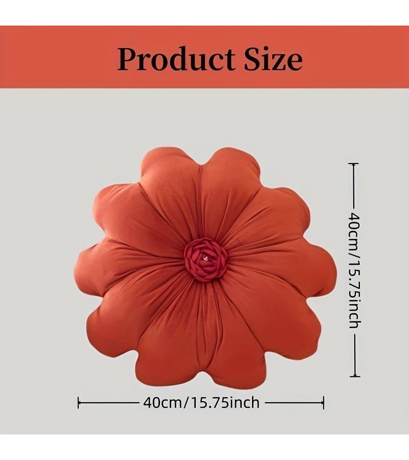 Upgraded Yellow 188 Floral Shape Throw Pillow Soft Lumbar Cushion for Sofa Bed Decoration - Image 3