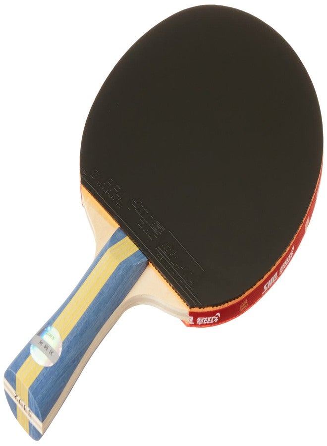 DHS Wood Tennis Bat S-S302 With TT Ball 40MM 2 STAR ORANGE (50 Pcs Box) And Assorted Color Multicolor TT NET409 - Image 4