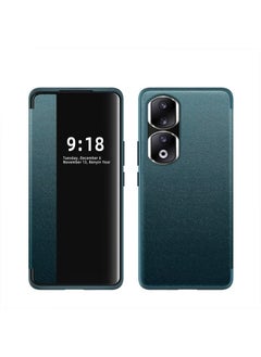 X-level Compatible With Honor 90 Pro Case Frosting Clear View Window With Smart Sleep Flip Case Automatic Wake Up and Sleep Drop Protection Shockproof Protective Cover Premium Leather Phone Shell Case Cover  - Image 1