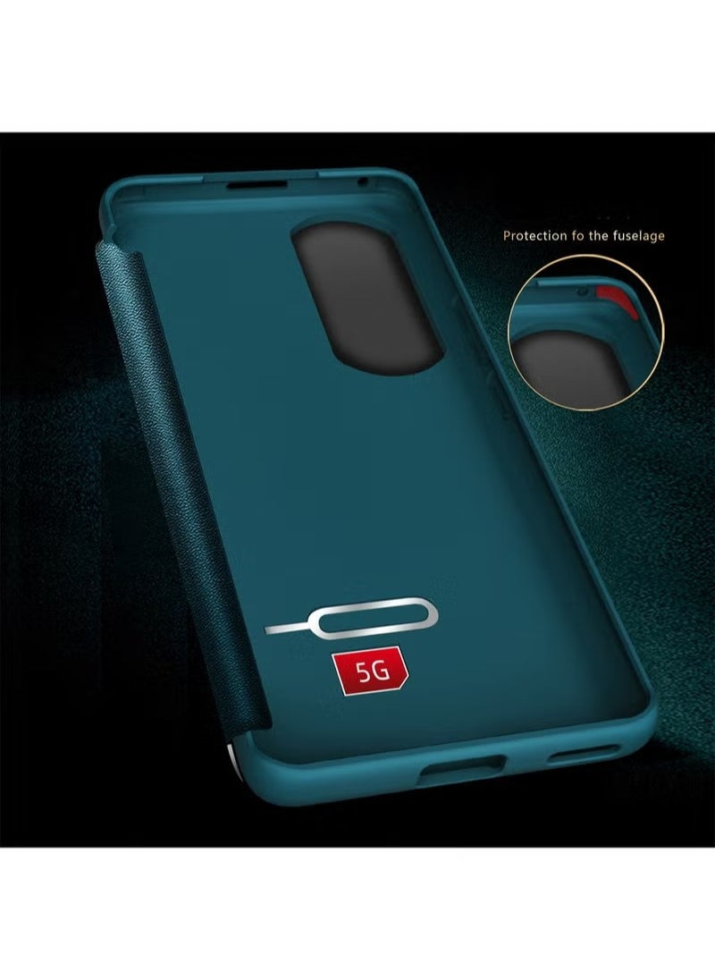 X-level Compatible With Honor 90 Pro Case Frosting Clear View Window With Smart Sleep Flip Case Automatic Wake Up and Sleep Drop Protection Shockproof Protective Cover Premium Leather Phone Shell Case Cover  - Image 2
