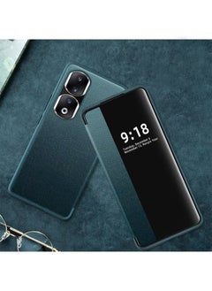 X-level Compatible With Honor 90 Pro Case Frosting Clear View Window With Smart Sleep Flip Case Automatic Wake Up and Sleep Drop Protection Shockproof Protective Cover Premium Leather Phone Shell Case Cover  - Image 5