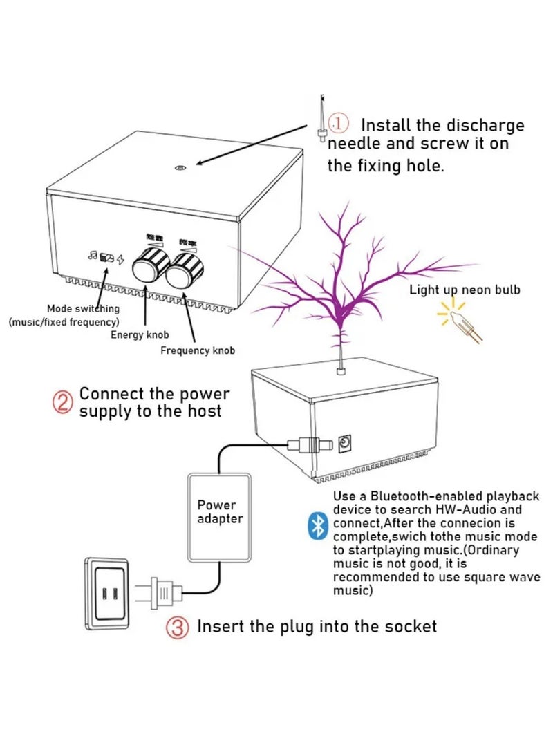 Hand-touchable Palm Lightning Sound Speaker With Music Tesla Coil Wireless With Stereo Sound Speaker For Desk Decoration, Living Room, Bedroom Party Festival Gift for Men and Women  - Image 5