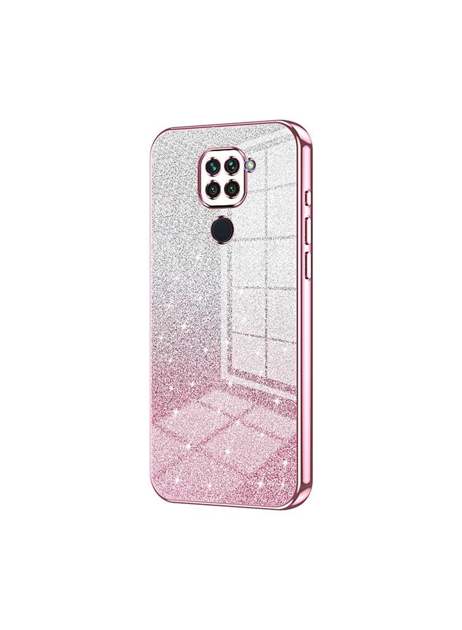Case For Xiaomi Redmi Note 9 / 10X 4G Gradient Glitter Powder Electroplated Phone Case